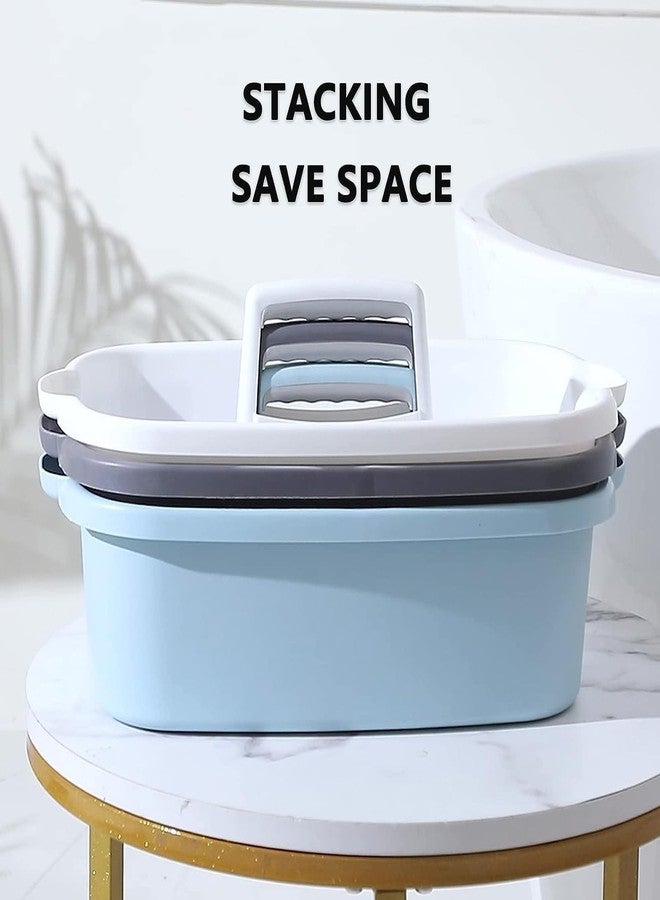 Jumix Stackable Cleaning Caddy Organizer with Handle,Dailychic Large Portable Cleaning Supply Tool,Cleaning Storage Bucket for Bathroom, Bedroom, Kitchen, College Dorm, Under Sink, Garden - Image 3